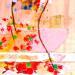 Painting SIMPLE SOIE by Sablyne | Painting Raw art Life style Wood Cardboard Acrylic Gluing Ink Pastel Gold leaf Upcycling Paper Pigments