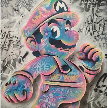 Painting Mario Win by Kedarone | Painting Pop-art Acrylic, Graffiti Pop icons