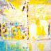 Painting POETIC PATIO by Sablyne | Painting Raw art Portrait Life style Wood Cardboard Acrylic Gluing Ink Pastel Gold leaf Upcycling Paper Pigments