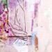 Painting JARDIN D'HIVER by Sablyne | Painting Raw art Life style Nature Wood Cardboard Acrylic Gluing Ink Pastel Gold leaf Upcycling Paper Pigments