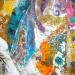 Painting YUKATA by Sablyne | Painting Raw art Life style Wood Cardboard Acrylic Gluing Ink Pastel Gold leaf Upcycling Paper Pigments