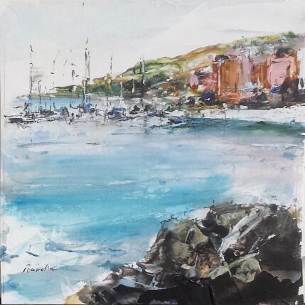 Painting la rade de villefranche by Poumelin Richard | Painting Figurative Oil Landscapes