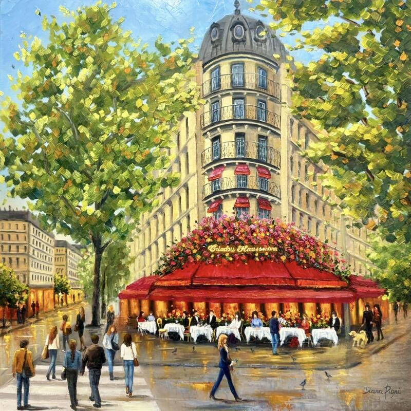 Painting An Authentic Paris - Triadou Haussmann Life by Pigni Diana | Painting Impressionism Oil Architecture, Landscapes, Urban