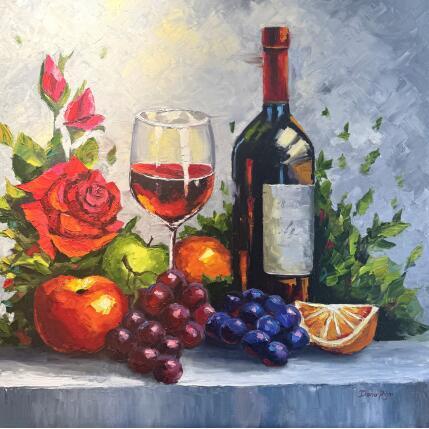 Painting A Relaxing Evening After a Hard Day by Pigni Diana | Painting Impressionism Oil Life style, Still-life