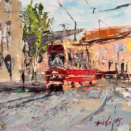 Painting a ride through warm wind by Rodrigues Bené | Painting Figurative Acrylic Urban