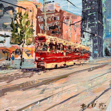 Painting the rattle of summer steel by Rodrigues Bené | Painting Figurative Acrylic Urban