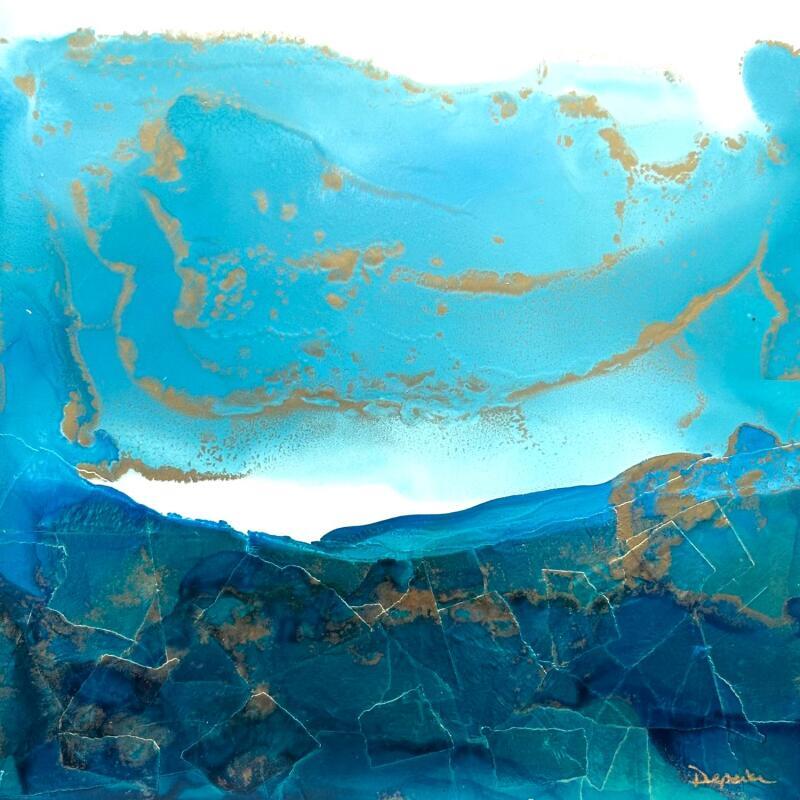 Painting 2207 Poésie Marine  by Depaire Silvia | Painting Abstract Acrylic Landscapes, Marine, Minimalist, Pop icons
