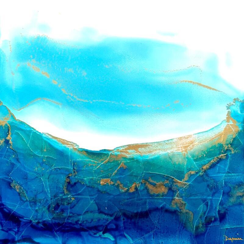 Painting 2221 Poesie Marine by Depaire Silvia | Painting Abstract Acrylic Landscapes, Marine, Minimalist