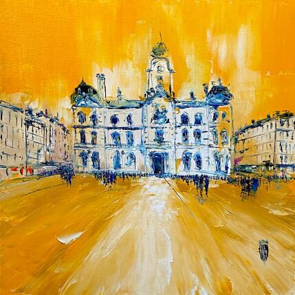 Painting Les Terreaux by Raffin Christian | Painting Figurative Oil Urban