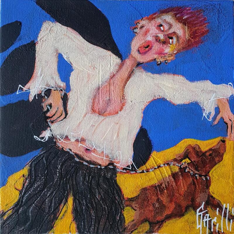 Painting Toufou en ballade.  by Garilli Nicole | Painting Figurative Acrylic Life style