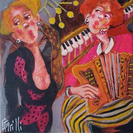 Painting duo au feminin.  by Garilli Nicole | Painting Figurative Acrylic Life style