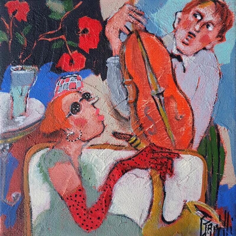 Painting sonate fleurie.  by Garilli Nicole | Painting Figurative Acrylic Life style