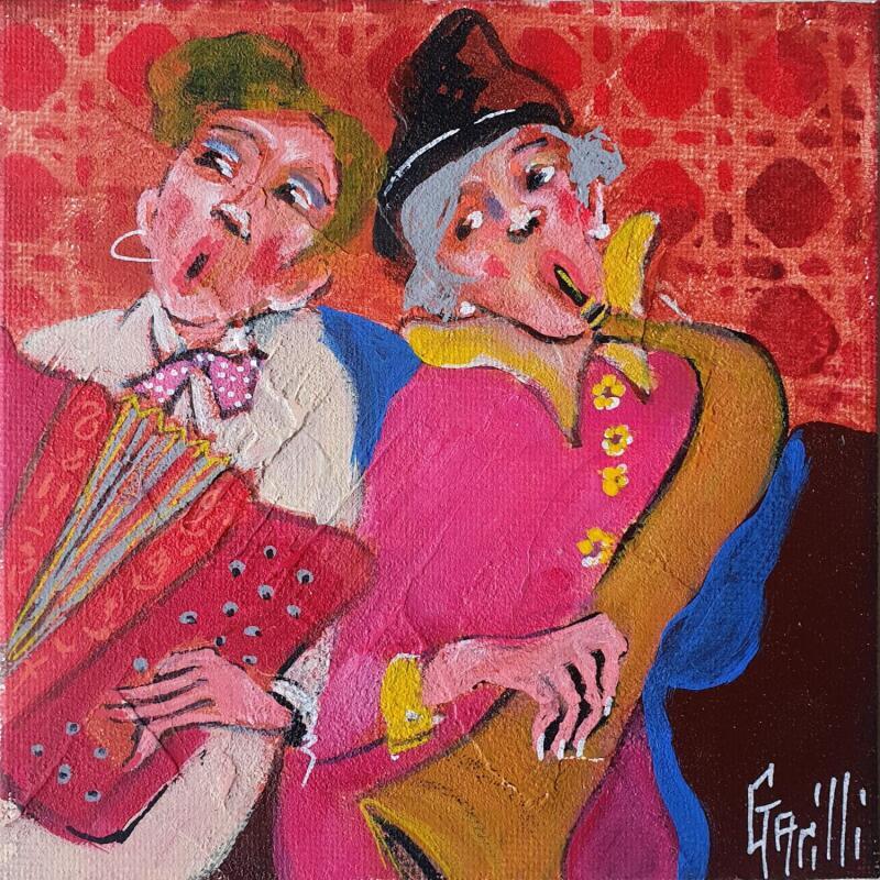 Painting les deux sœurs en harmonie.  by Garilli Nicole | Painting Figurative Acrylic Life style