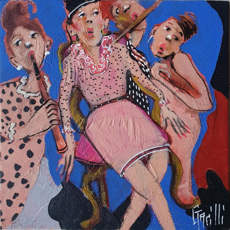 Painting ambiance musique de chambre.  by Garilli Nicole | Painting Figurative Acrylic Life style