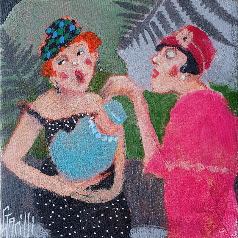 Painting mon petit cœur.  by Garilli Nicole | Painting Figurative Acrylic Life style