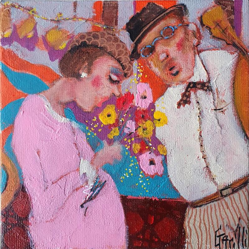 Painting un heureux événement.  by Garilli Nicole | Painting Figurative Acrylic Life style