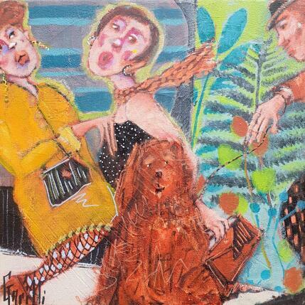 Painting rencontre canine.  by Garilli Nicole | Painting Figurative Acrylic Life style, Pop icons