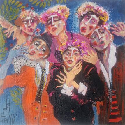 Painting Gisèle et sa compagnie.  by Garilli Nicole | Painting Figurative Acrylic Life style