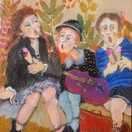 Painting Entre deux répètes.  by Garilli Nicole | Painting Figurative Acrylic Life style