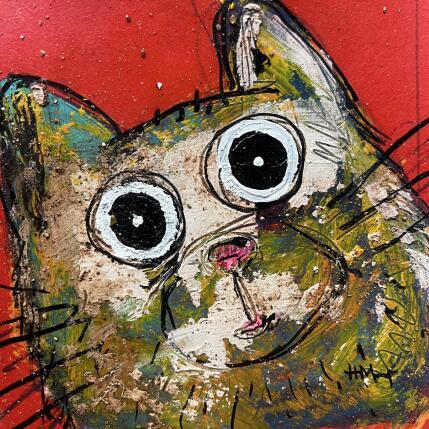Painting Coucou by Maury Hervé | Painting Raw art Acrylic, Ink, Pigments, Sand Animals