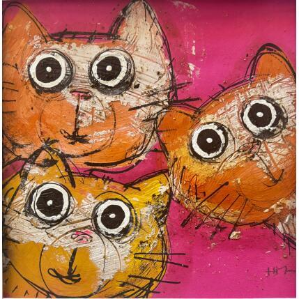 Painting Having fun by Maury Hervé | Painting Raw art Acrylic, Ink, Pigments, Sand Animals, Pop icons