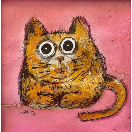 Painting So pink by Maury Hervé | Painting Raw art Acrylic, Ink, Pigments, Sand Animals