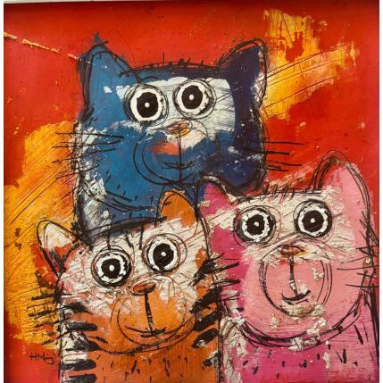Painting Now go! by Maury Hervé | Painting Raw art Acrylic, Ink, Pigments, Sand Animals