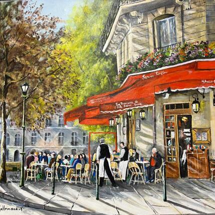 Peinture Brasserie Isle Saint Louis Paris par Lallemand Yves | Tableau