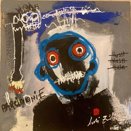 Painting AVEC PARCIMONIE  by Zaïdi Larbi | Painting Raw art Acrylic, Pastel, Posca Pop icons