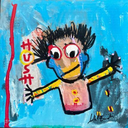 Painting Hush rouge by Zaïdi Larbi | Painting Raw art Acrylic, Pastel, Posca Pop icons