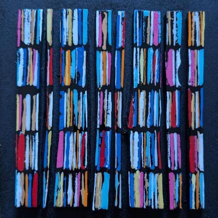 Painting Bc7 street rouge ocre bleu by Langeron Luc | Painting Subject matter Acrylic, Resin, Wood Pop icons