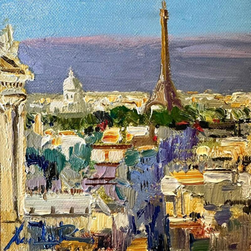 Painting Paris Panorama by Xanlar | Painting Impressionism Oil Architecture, Landscapes, Urban