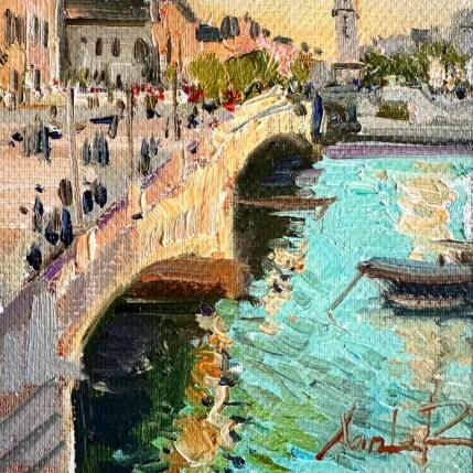 Painting Pont au Soleil by Xanlar | Painting Impressionism Oil Architecture, Nature, Urban