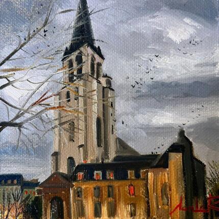 Peinture Saint Jermen in Twilight par Xanlar | Tableau Impressionnisme Huile Architecture, Société, Urbain
