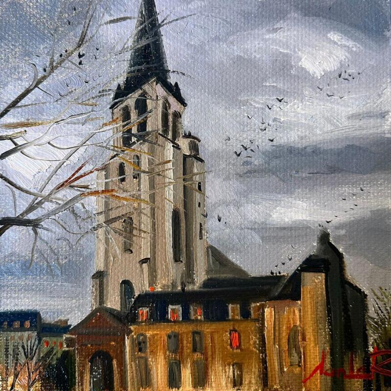 Painting Saint Jermen in Twilight by Xanlar | Painting Impressionism Oil Architecture, Pop icons, Society, Urban