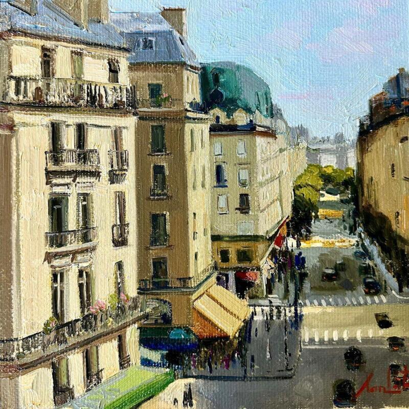 Painting Avenue d’Élégance by Xanlar | Painting Impressionism Oil Architecture, Society, Urban