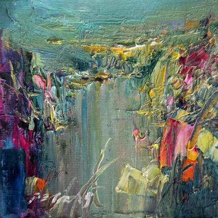 Painting F1 Shades of Green by Petras Ivica | Painting Impressionism Oil Landscapes