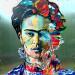 Peinture Frida K. par Medeya Lemdiya | Tableau Pop-art Icones Pop Métal Acrylique