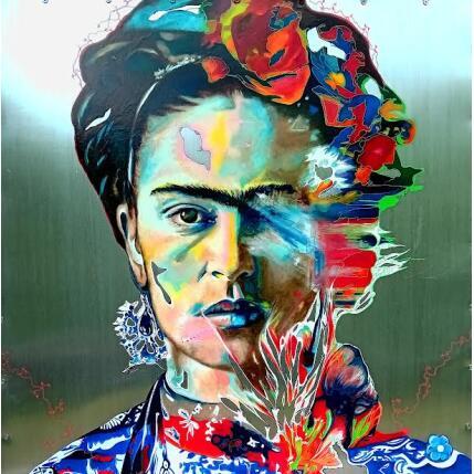 Painting Frida K. by Medeya Lemdiya | Painting Pop-art Acrylic, Metal Pop icons