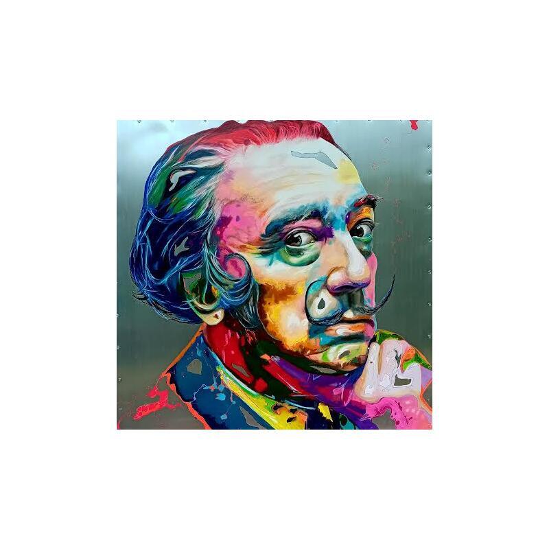 Painting Salvador Dali by Medeya Lemdiya | Painting Pop-art Acrylic, Metal Pop icons