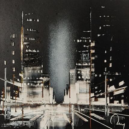 Painting We own the night by Rey Julien | Painting Figurative Gold leaf