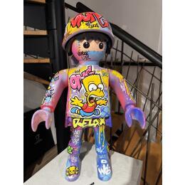 Sculpture OLD SCHOOL by Luna | Sculpture Pop-art Acrylic, Graffiti, Posca Pop icons