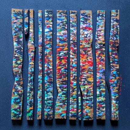 Painting Bc11 touche multi or rouge vert by Langeron Luc | Painting Subject matter Acrylic, Resin, Wood