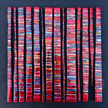 Painting Bc14 fine rouge bleu by Langeron Luc | Painting Subject matter Acrylic, Resin, Wood