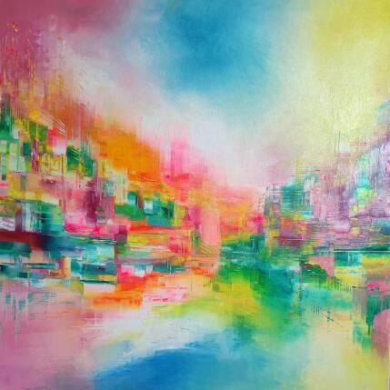 Painting Ondes positives by Levesque Emmanuelle | Painting  Oil