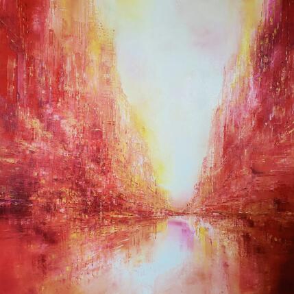 Painting La ville des amoureux by Levesque Emmanuelle | Painting  Oil