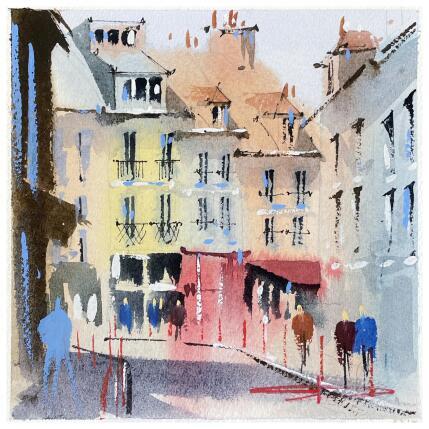 Gemälde Prends moi la main, vieux lille von Bailly Kévin  | Gemälde Figurativ Aquarell, Tinte Architektur, Urban
