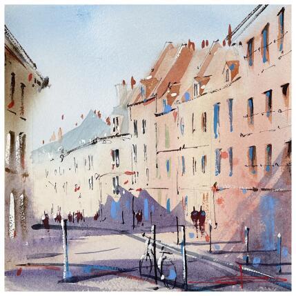 Gemälde T'embrasser dans les rues du vieux lille von Bailly Kévin  | Gemälde Figurativ Aquarell, Tinte Architektur, Pop-Ikonen, Urban