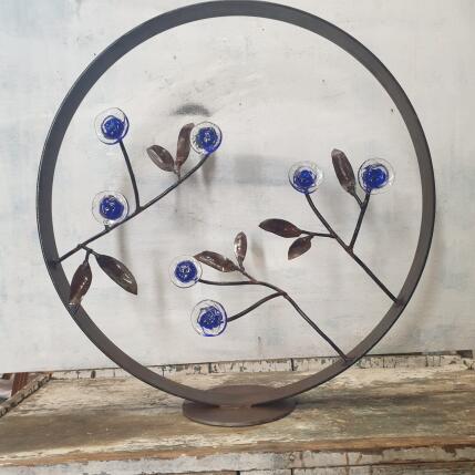 Sculpture Bouquet de bleuets  by Eres Nicolas | Sculpture Figurative Metal Animals