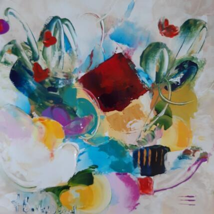 Painting Une colombe a fait le printemps  by Bastide d´Izard Armelle | Painting Abstract